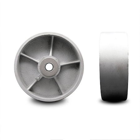 Service Caster SCC-8" Semi Steel Cast Iron Wheel Only w/Roller Bearing-3/4" Bore -2500 lbs Cpty SCC-SSR830